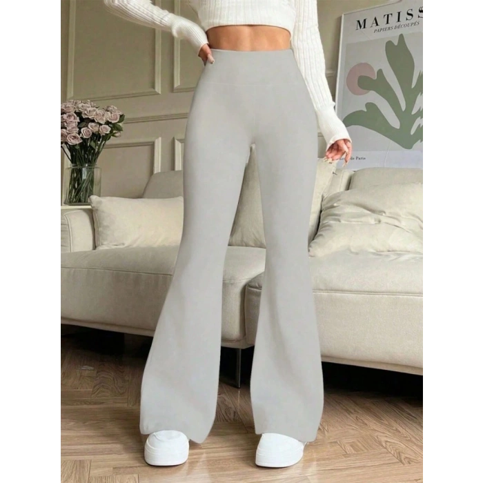 Kadın Yüksek Bel Ispanyol Paçalı Pantolon Tayt