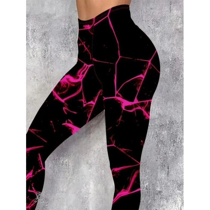 Kadın Yüksek Bel Renk Detaylı Dalgıç Tayt