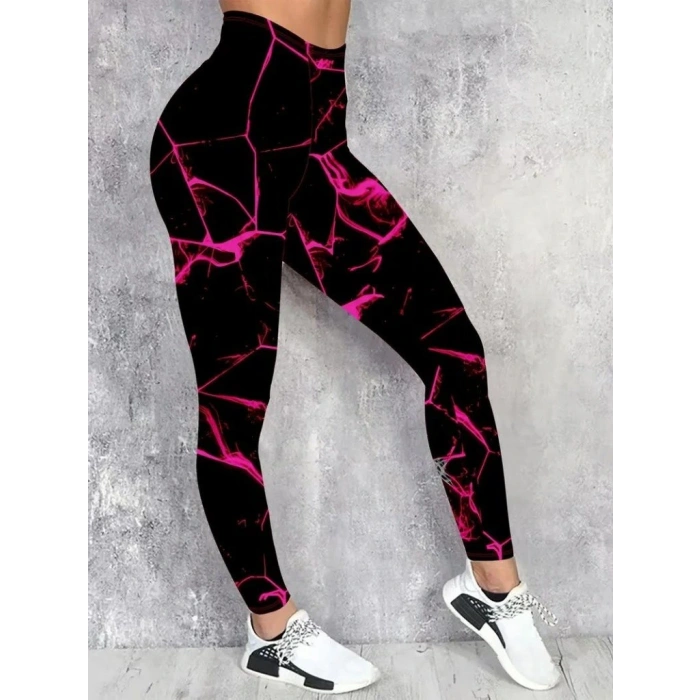 Kadın Yüksek Bel Renk Detaylı Dalgıç Tayt