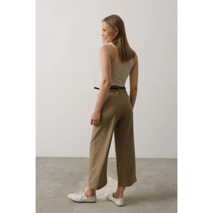 Kemer Pens Detaylı Pantolon  Haki