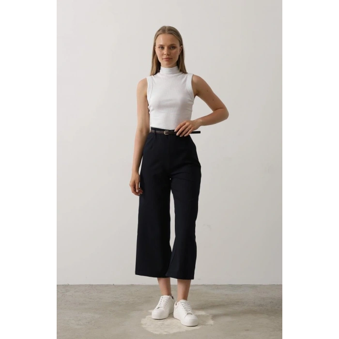 Kemer Pens Detaylı Pantolon  Lacivert