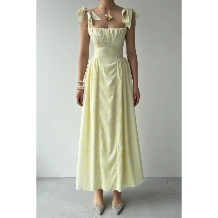 Khalesı Omuz Bağlamalı Elbise