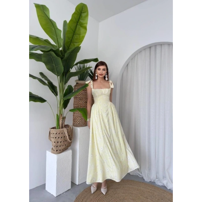 Khalesı Omuz Bağlamalı Elbise