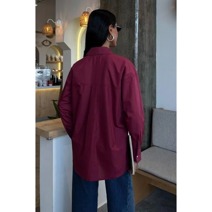 Kristal Taş Çakımlı Poplin Gömlek 3413