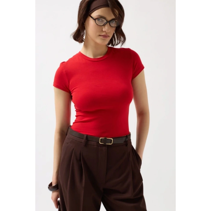 Likralı Basic Thirt