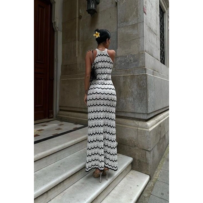 Melina Ajurlu Halter Yaka Elbise 2774