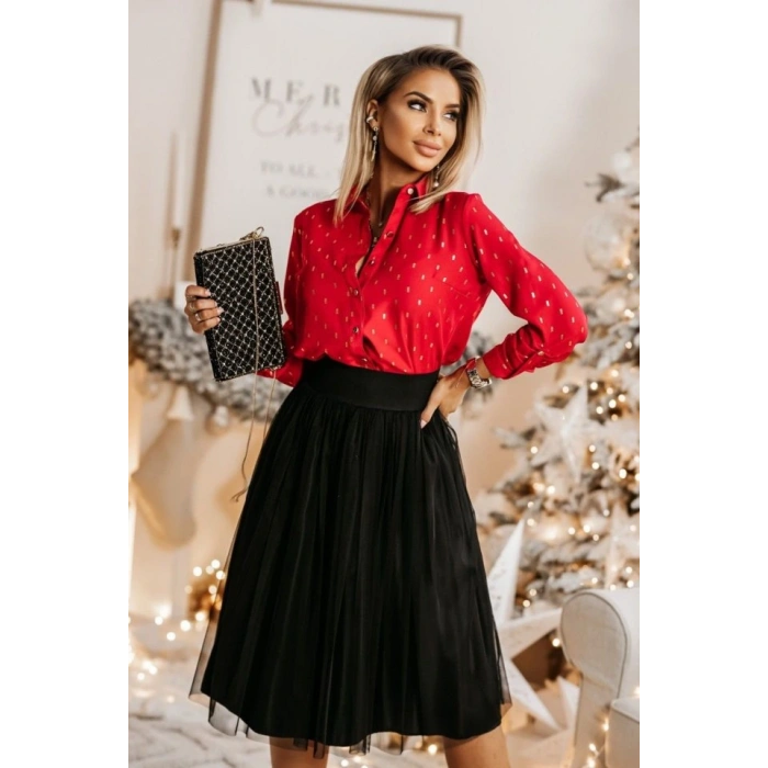 Metal Düğmeli, Apoletli Kol Ve Cep Detay Moskrep Gömlek