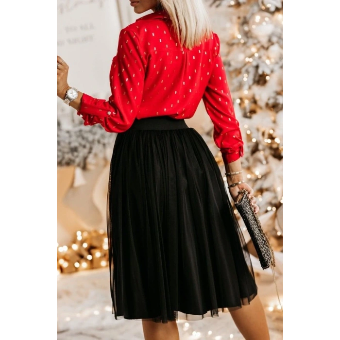 Metal Düğmeli, Apoletli Kol Ve Cep Detay Moskrep Gömlek