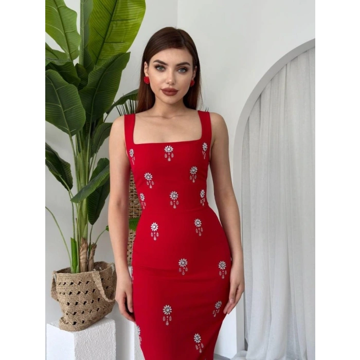 Ners Taş Detaylı Elbise