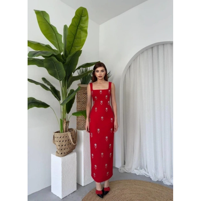 Ners Taş Detaylı Elbise