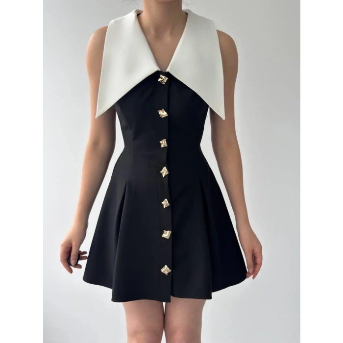 Ness Düğmeli Elbise