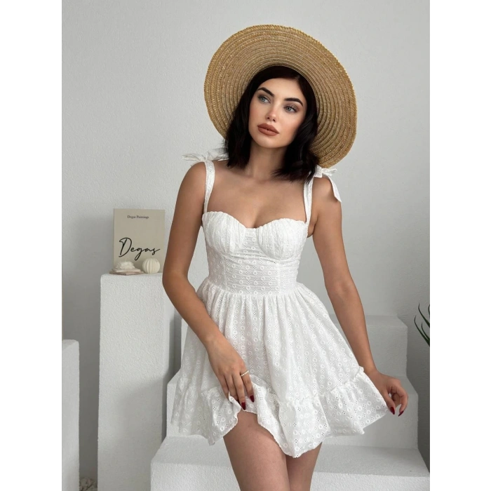 onika Omuz Bağlamalı Elbise