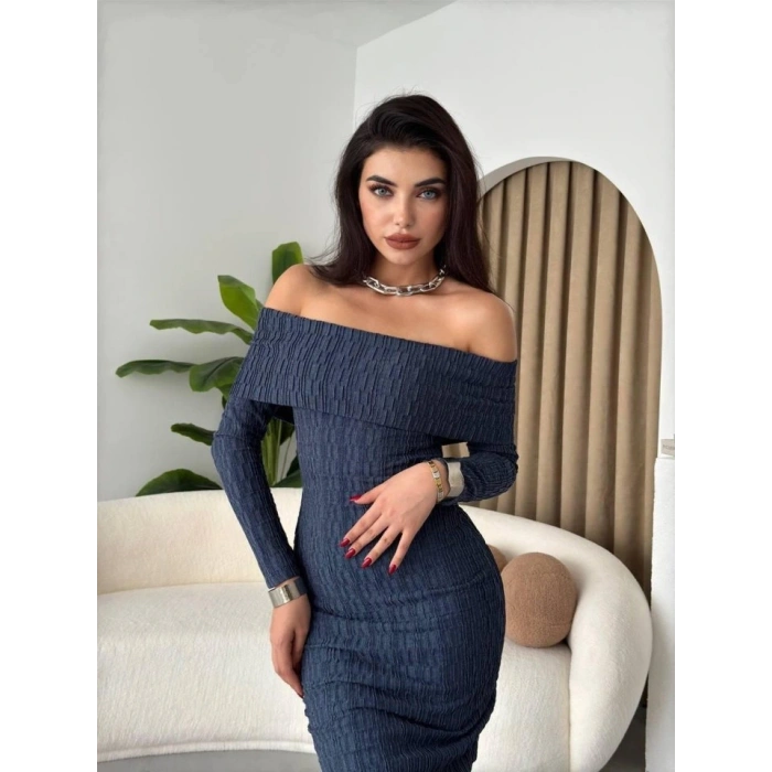 Ovieda adonna Yaka Elbise