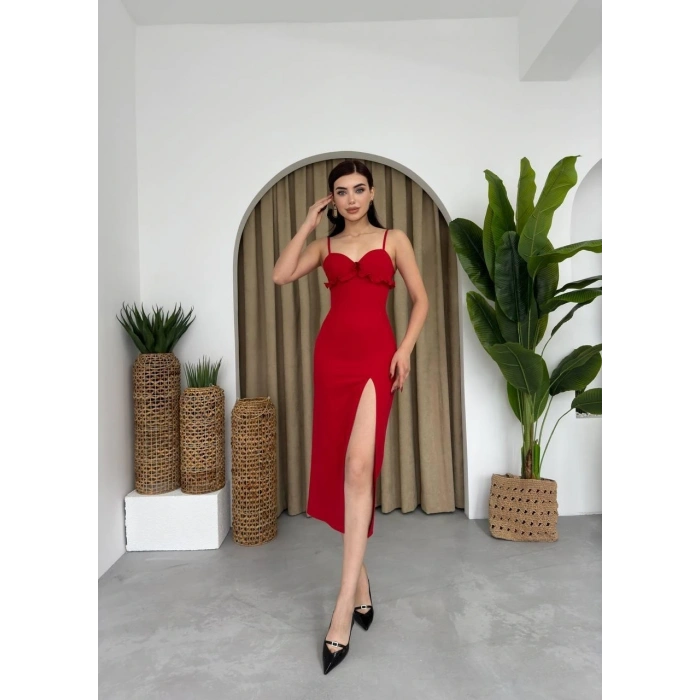 Papalia Sırt Detaylı Elbise