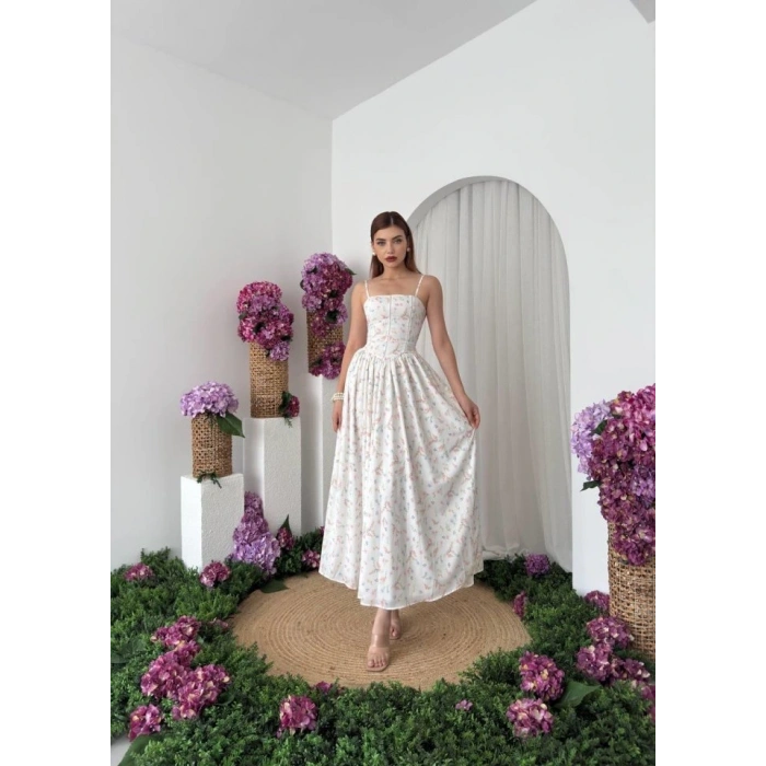 Pars İp Askılı Elbise