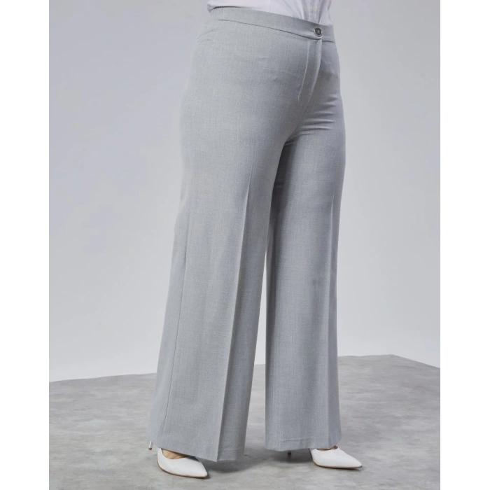 Poly Viscose Full Lycra Beli̇ Lasti̇kli̇ Battal Pantolon