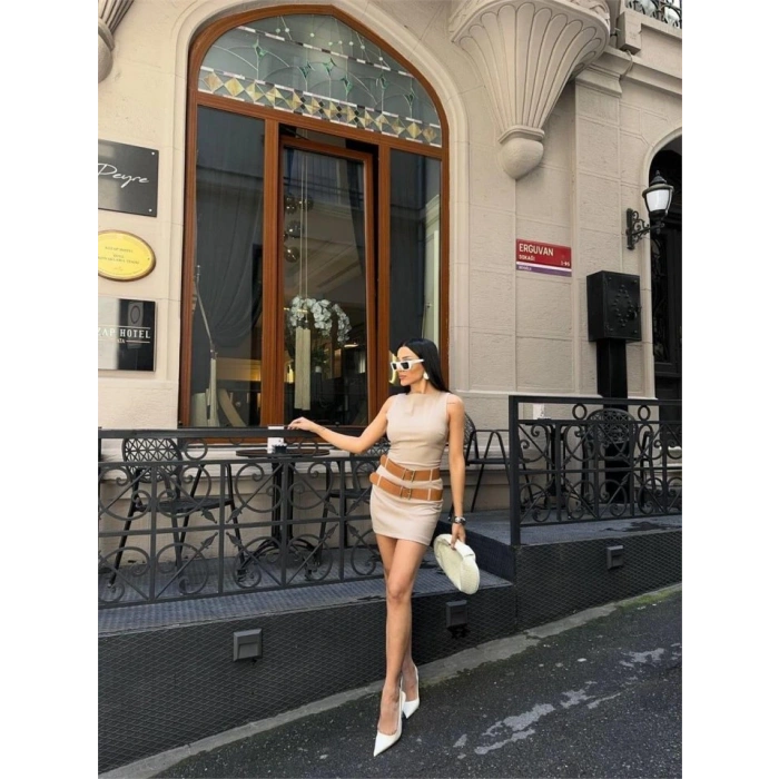 POYVİCON ÇİFT KEER DETAYI EBİE  Bej