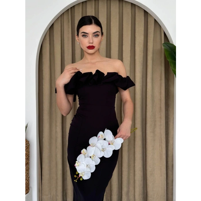 Popi adonna Yaka Kalem Elbise