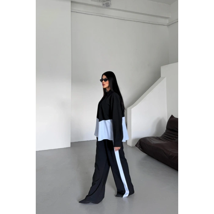 POYVİSKON  POPİN PARÇAI GÖEK PANTOON TAKI  Siyah