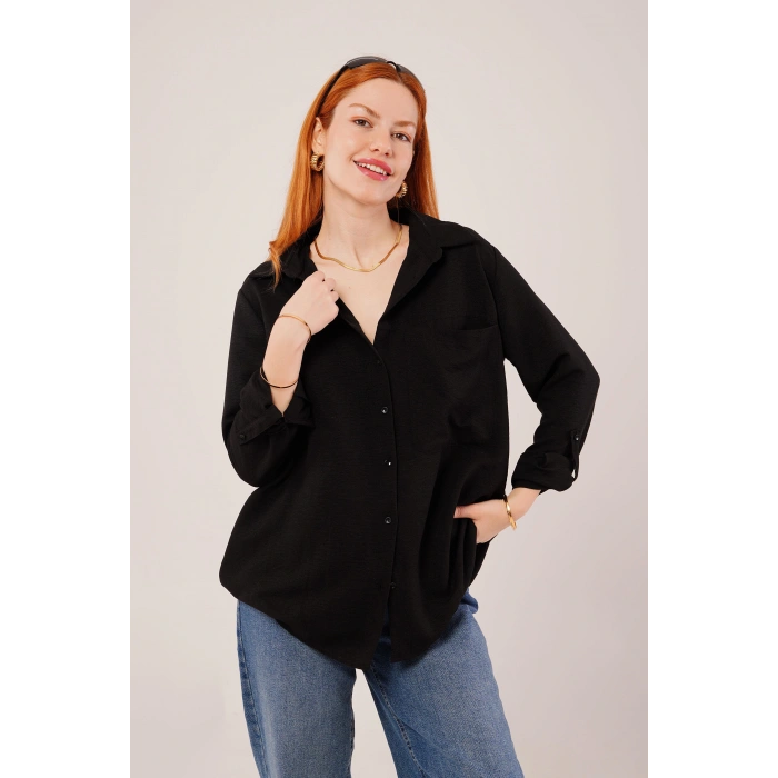 alaş Kesim Cepli iyah Gömlek