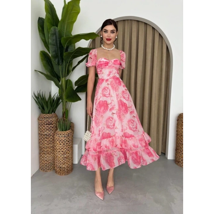 ŞİFON KUMAŞ DİJİTA DESEN BASKII EBİSE