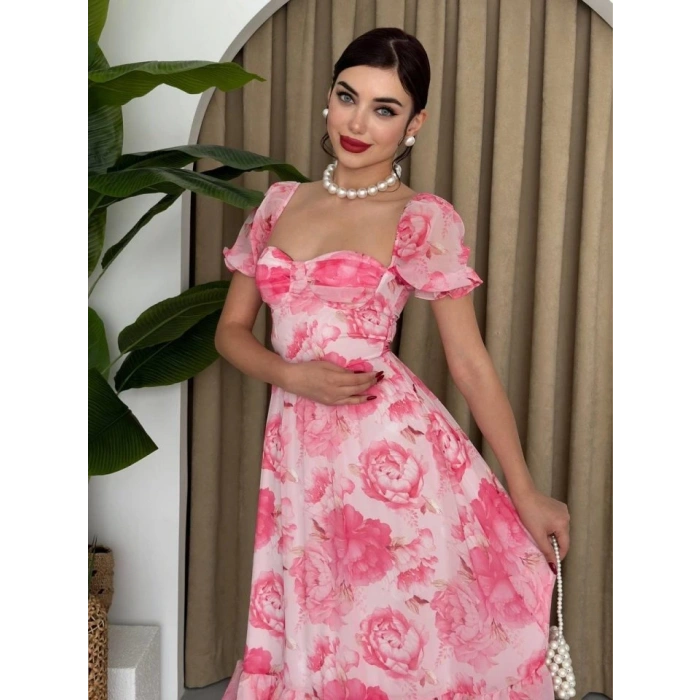 ŞİFON KUMAŞ DİJİTA DESEN BASKII EBİSE