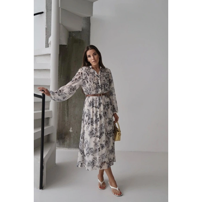 Siyah Biye Detaylı Elbise