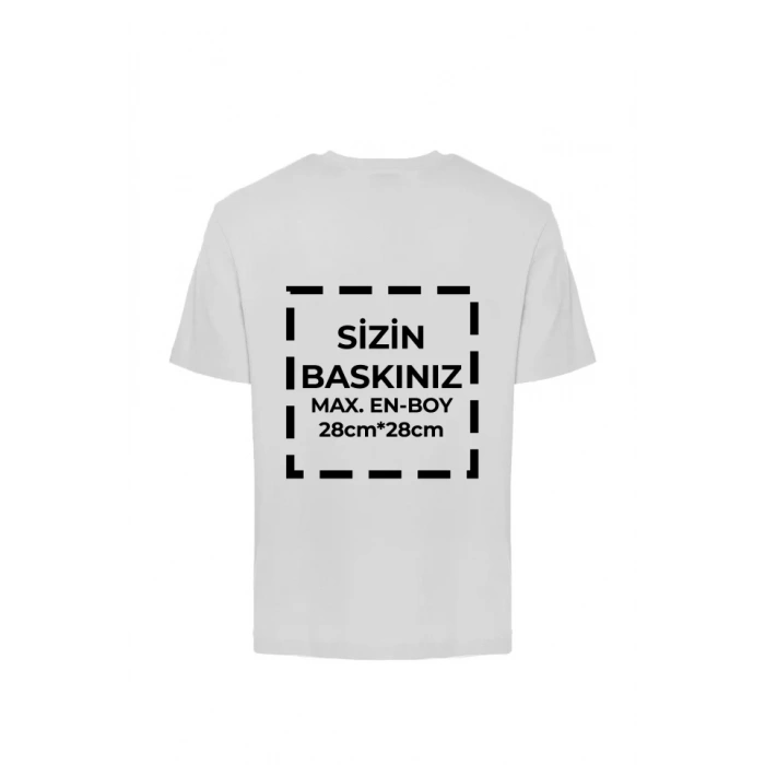 Tişört Tasarla 20/1 Kumaş  Boyalı Gri