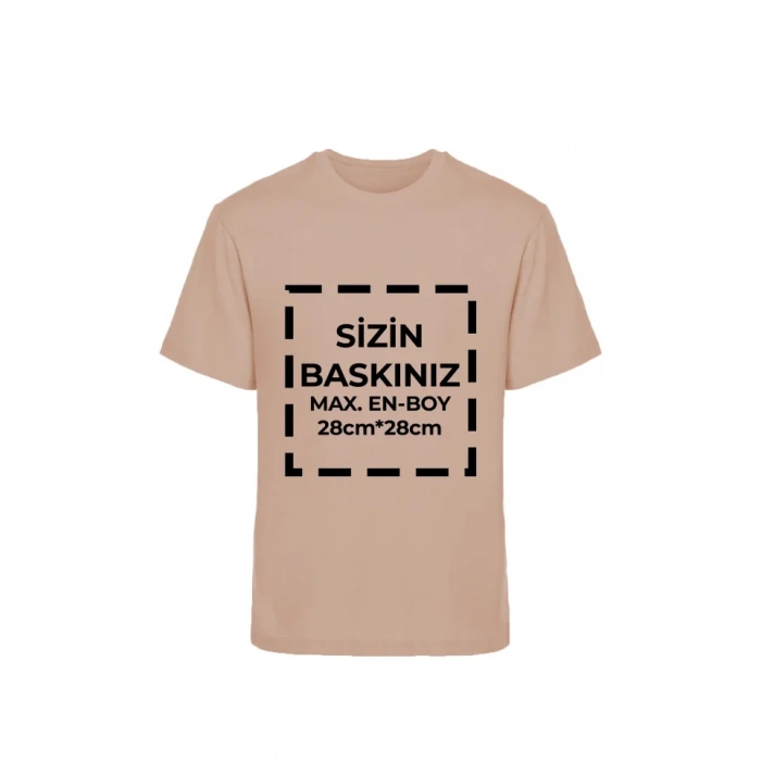 Tişört Tasarla Thirt 20/1 Kumaş  Bej