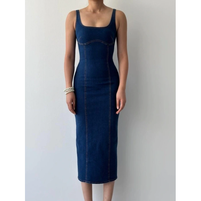 Tuna Denim Elbise