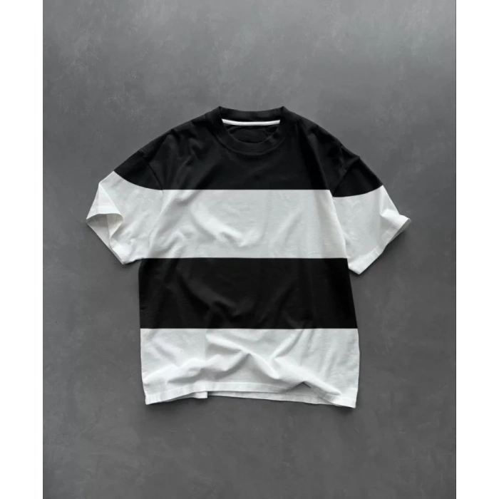 Unisex Bisiklet Yaka Parçalı Thirt  iyah