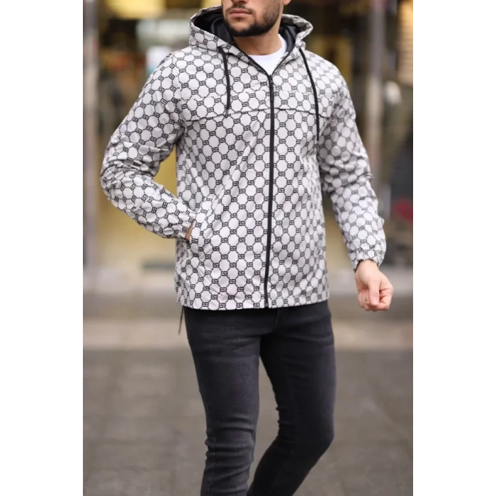 Unisex Kapüşonlu İçi Astarlı Yağmurluk  Gri