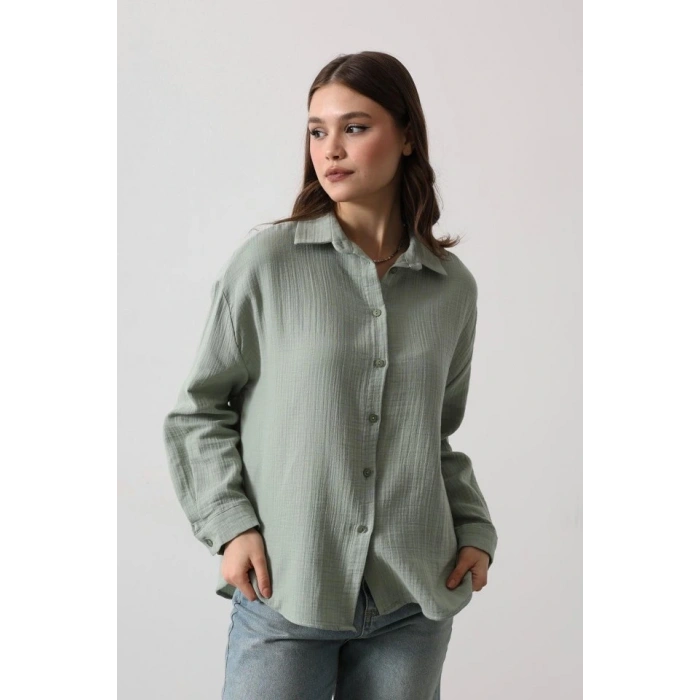 üslin Uzun Kol Gömlek  Haki