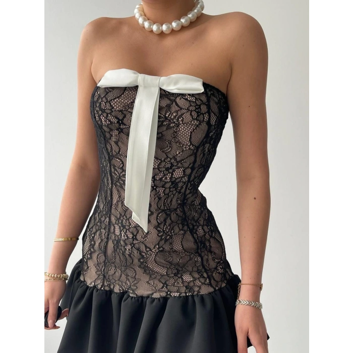 Vencover Straplez Elbise