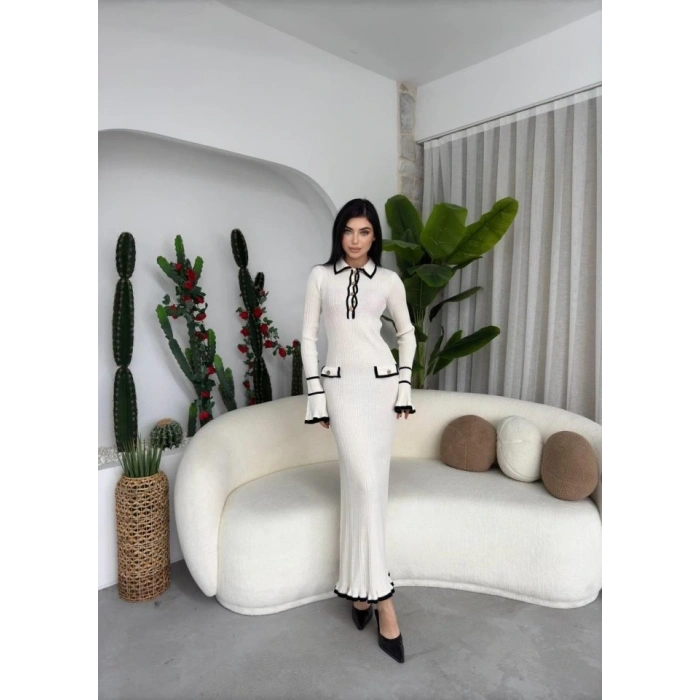 Wale Cep Detaylı Elbise