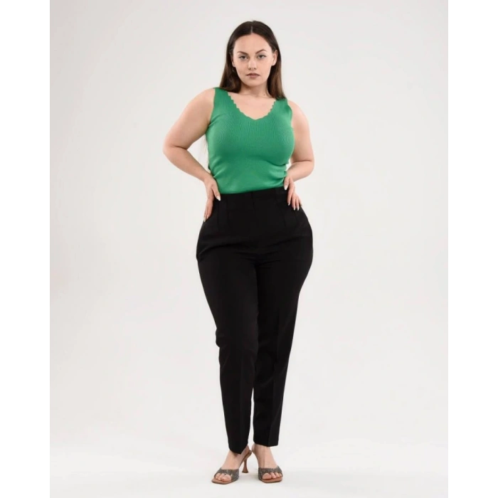 Yüksek Bel Battal Pantolon