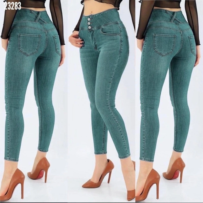 Yüksek Bel ikralı Jean Pantolon 90 Cm
