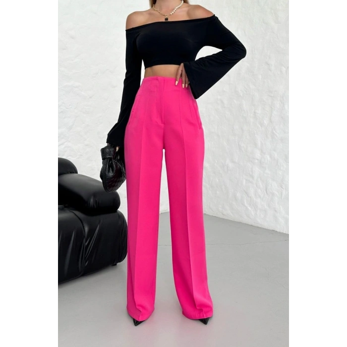 Yüksek Bel Pensli̇ Palazzo Pantolon