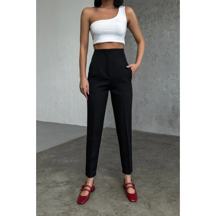 Yüksek Bel Pensli̇ Pantolon