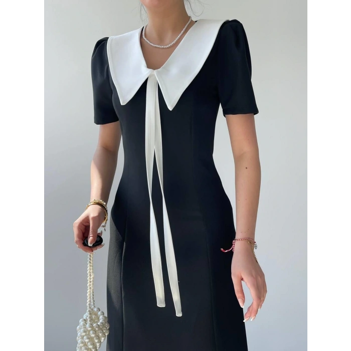 Zerra Yaka Kurdale Detay Elbise