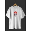 1 ayıs Emek Ve Dayanışma Günü Baskılı Oversize Bisiklet Yaka Tshirt  Beyaz