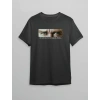 10 Kasım Atatürkü Anma Günü Baskılı Oversize Bisiklet Yaka Tshirt  iyah