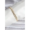 14K Gold Renk Kaplama Kalp Model CM Kadın Bileklik