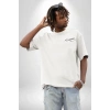 30 Ağustos Zafer Bayramı Ön Arka Baskılı Oversize Bisiklet Yaka Tshirt  Beyaz