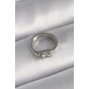 316L Çelik Gümüş Renk Kare Zirkon Taşlı Tragus Piercing
