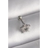 316L Çelik Gümüş Renk Zirkon Taşlı Yıldız Model Tragus Piercing