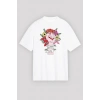 8 art Dünya Kadınlar Günü Baskılı Oversize Bisiklet Yaka Tshirt  Beyaz