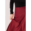Çan Kesim Midi Bordo aten Etek