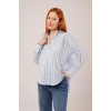 Çizgili Rahat Kesim avi Gömlek