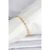 CM 14K Gold Renk Yonca Model Kadın Bileklik